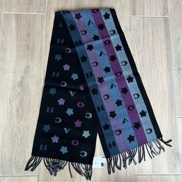 Coach Stars Striped Print Muffler - Picture 3 of 5